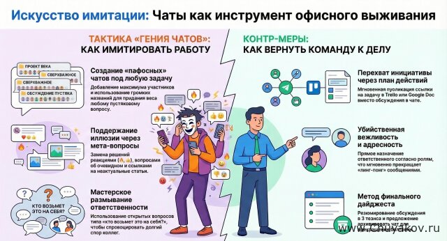 Вредные советы: как чаты помогают блестяще имитировать работу